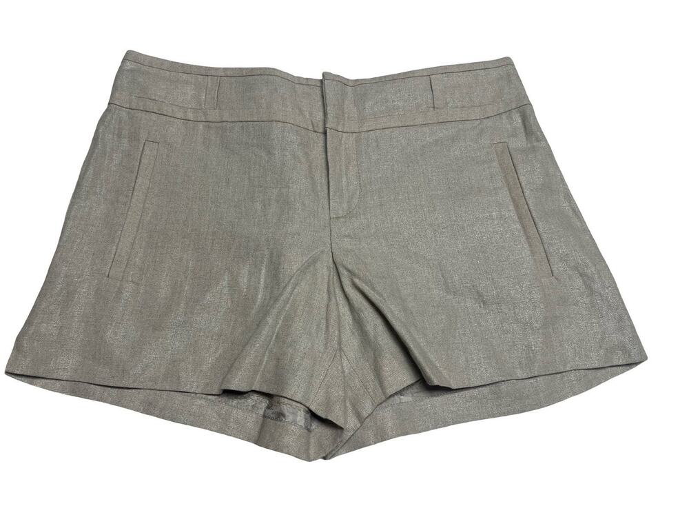 Cartonnier Anthropologie 100% Linen Shorts Beige Khaki Career Size 8